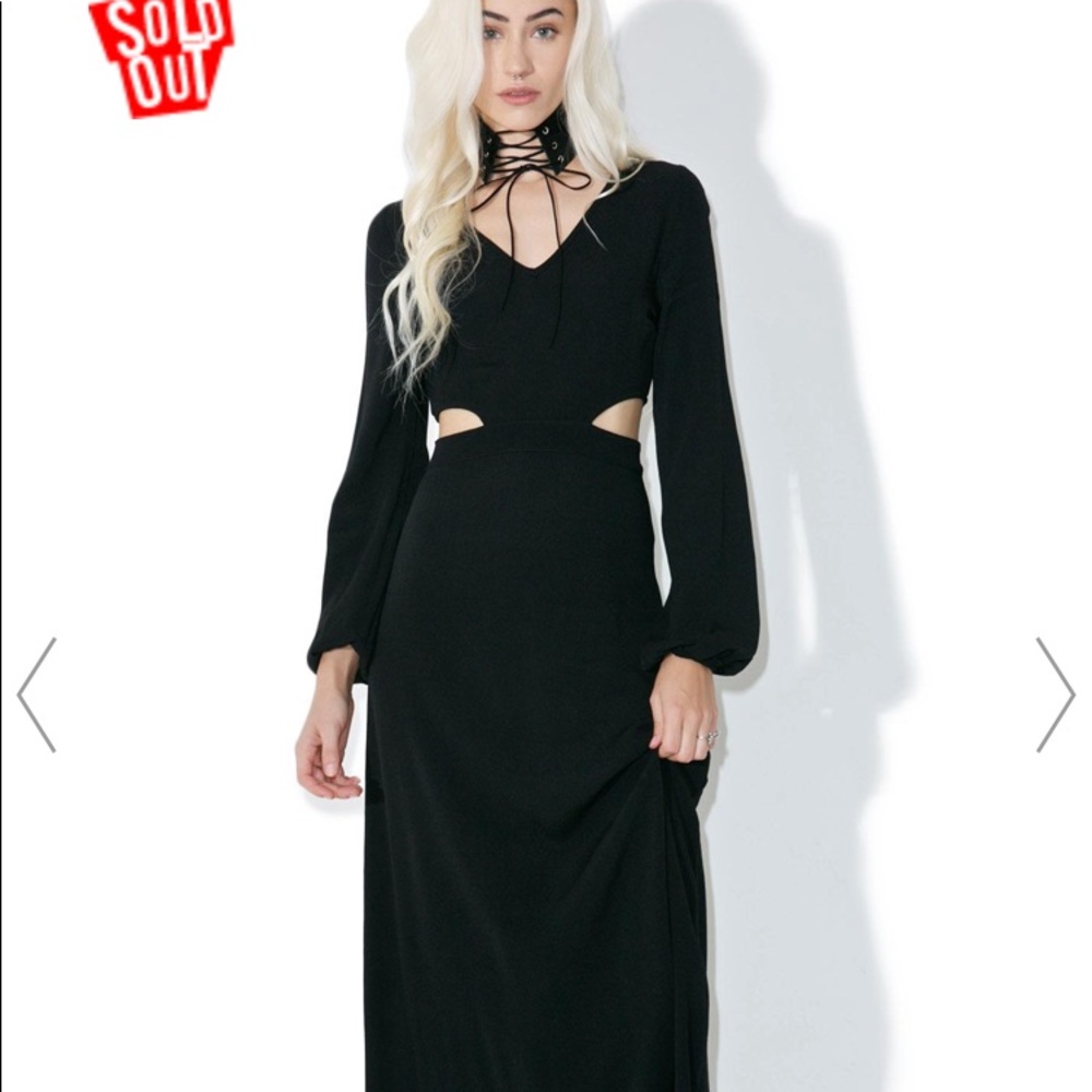 WILD FOX CUT OUT  LONG DRESS - Picture 2 of 7